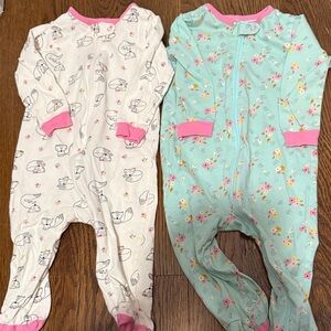 100% COTTON BABY GIRL FOOTIES